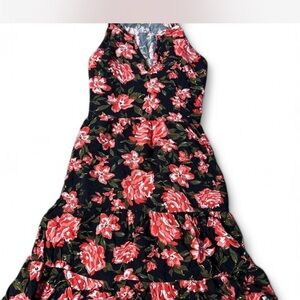 Xhilaration Black and Red Halter Sundress for Wedding Guest